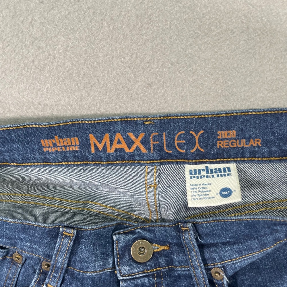 Urban Pipeline MaxFlex Men's 31x30 Blue Stretch Denim Jeans Regular Fit - Picture 4 of 8